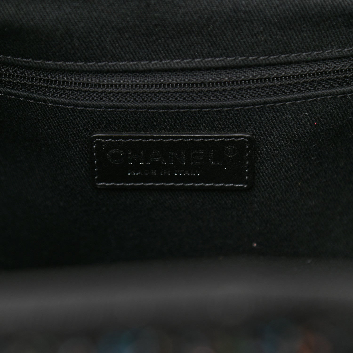 Chanel Calfskin Sequin Medium Deauville Tote Black 6 of 10