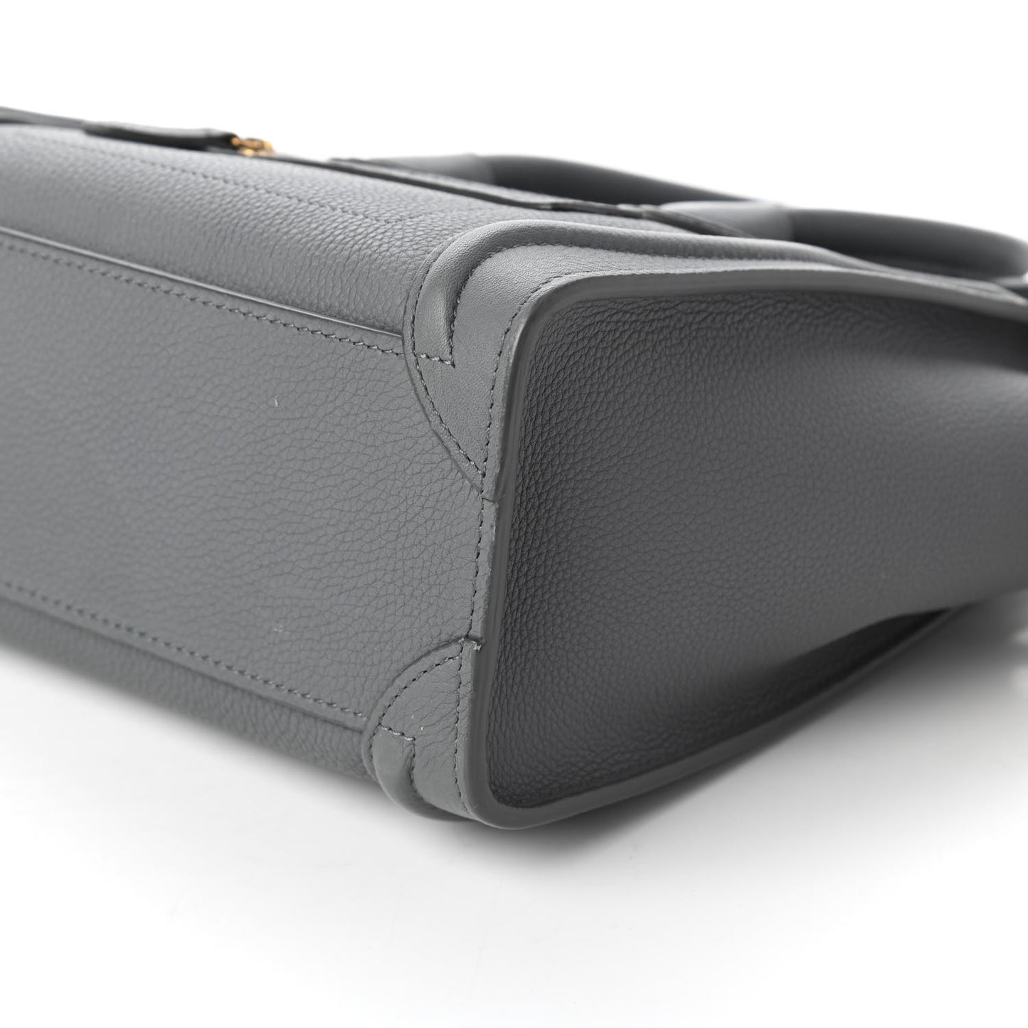 Baby Drummed Calfskin Nano Luggage Kohl