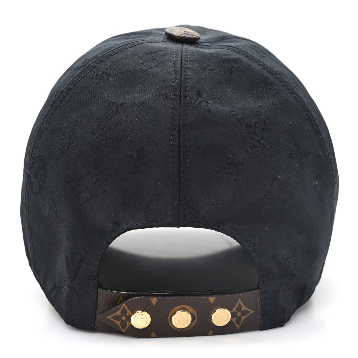 Polyester Silk Monogram LV Get Ready Cap M Black