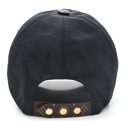 Louis Vuitton Polyester Silk Monogram LV Get Ready Cap M Black 5 of 8