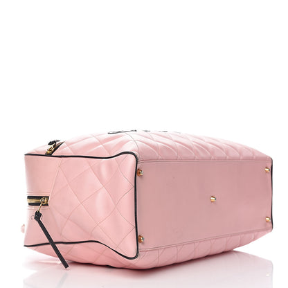 Chanel Calfskin Quilted Large Bowler Pink 4 of 34