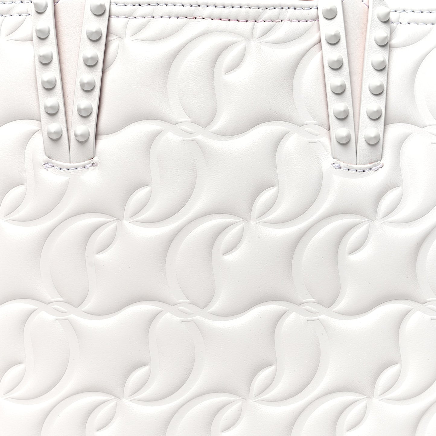 Nappa Embossed Small East West Cabata Tote White