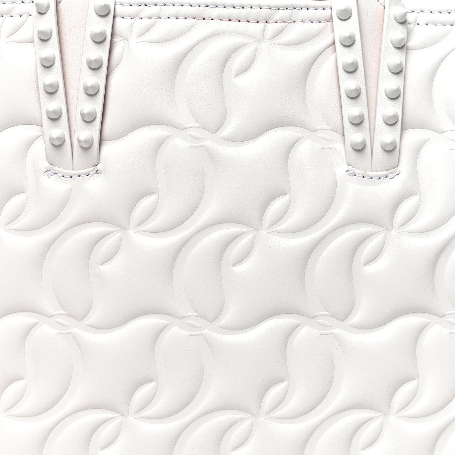 Christian Louboutin Nappa Embossed Small East West Cabata Tote White 9 of 12