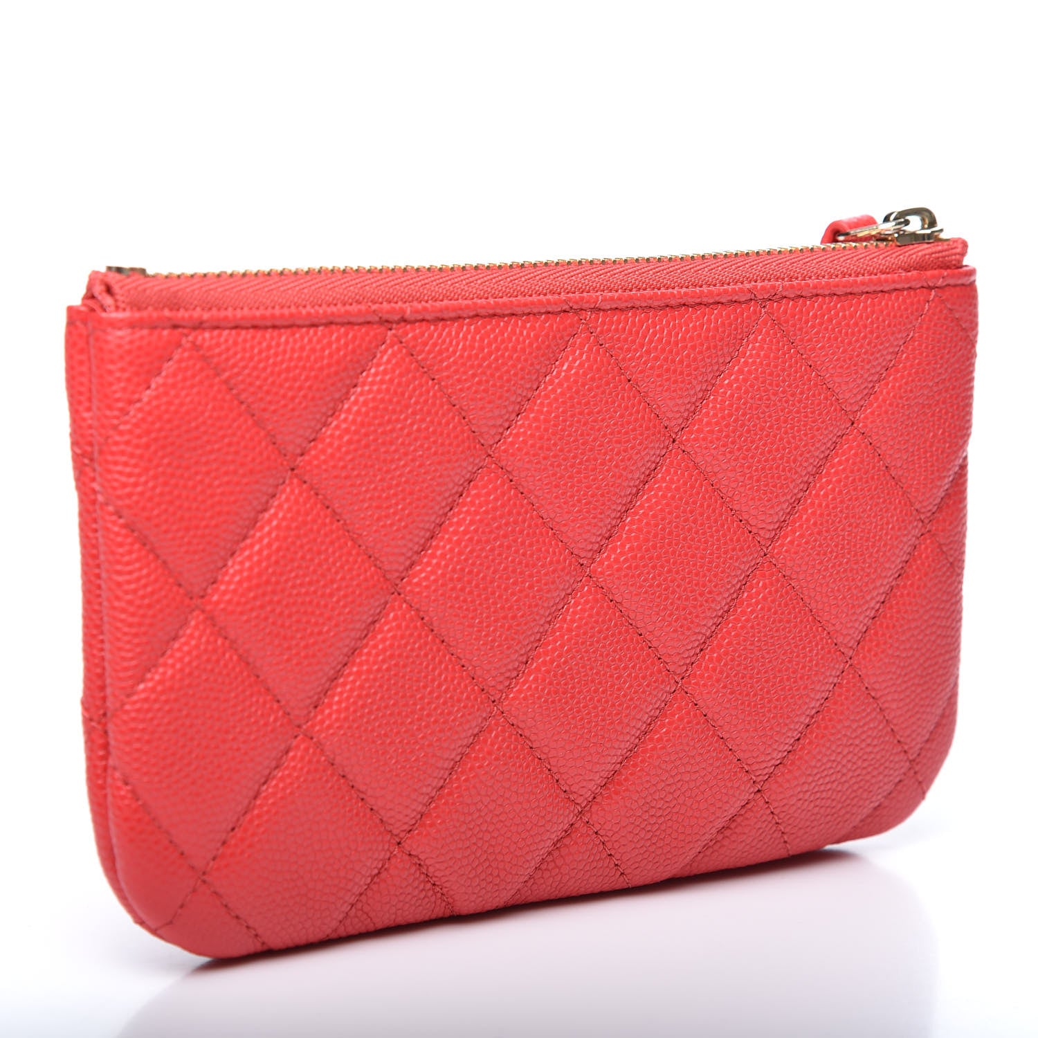 Chanel Caviar Quilted Small Cosmetic Case Dark Pink 2 of 9