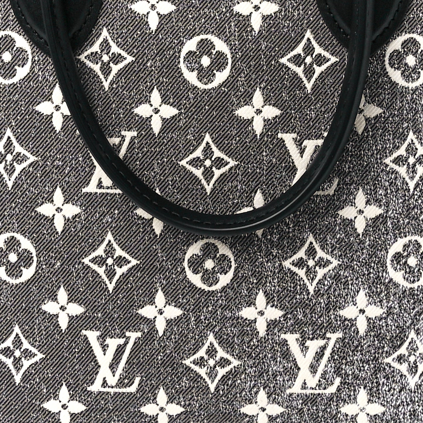 Monogram Jacquard Denim Onthego MM Black