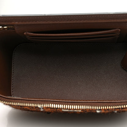 Chanel Tweed Small Top Handle Vanity Case With Chain Brown Multicolor 5 of 11
