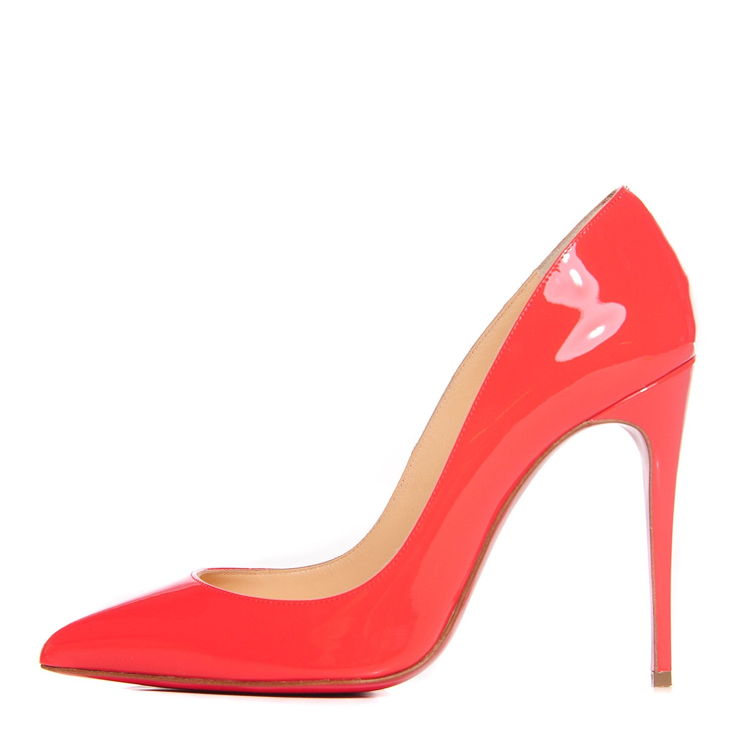 Christian Louboutin Patent Pigalle Follies 100 Pumps 37 Poppy 1 of 6