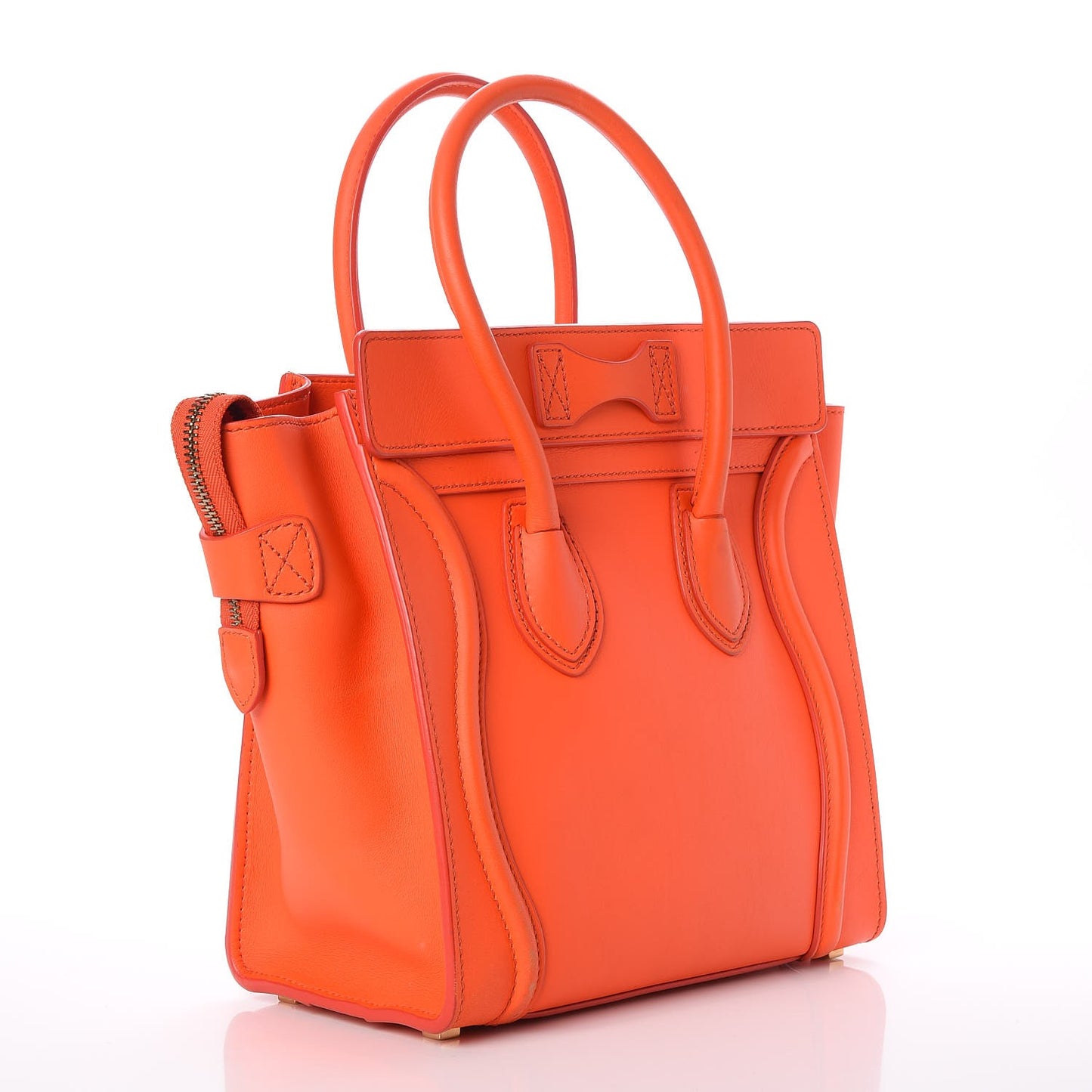 Smooth Calfskin Micro Luggage Fluo Orange