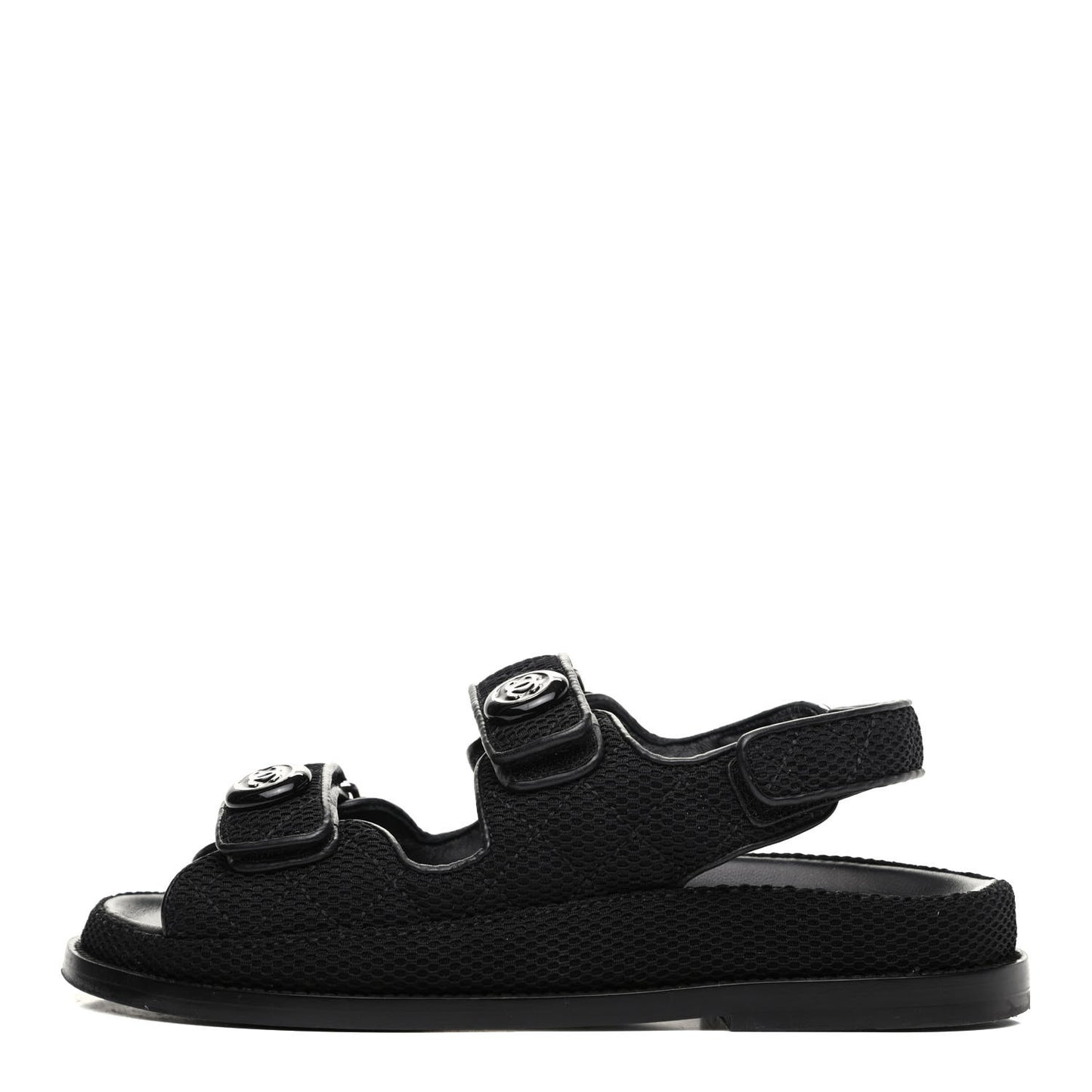 Fabric Velcro Dad Sandals 35 Black