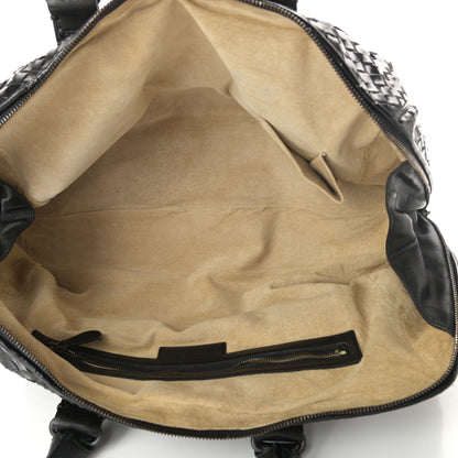 Bottega Veneta Patent Nappa Intrecciato Accordion Satchel Black 5 of 9