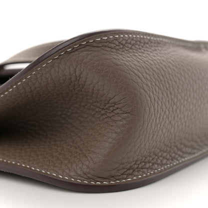Hermes Taurillon Clemence Halzan 25 Etoupe 8 of 10
