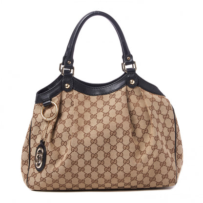Gucci Monogram Medium Sukey Tote Black 1 of 8