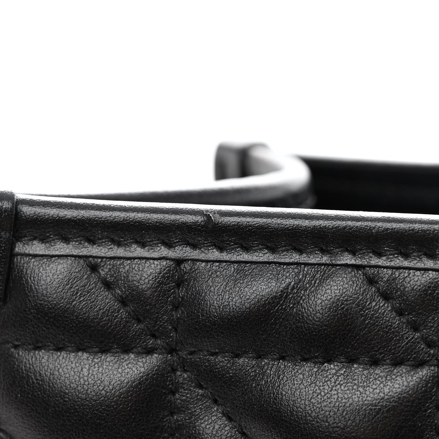 Calfskin Matelasse Aria Medium GG Marmont Shoulder Tote Black