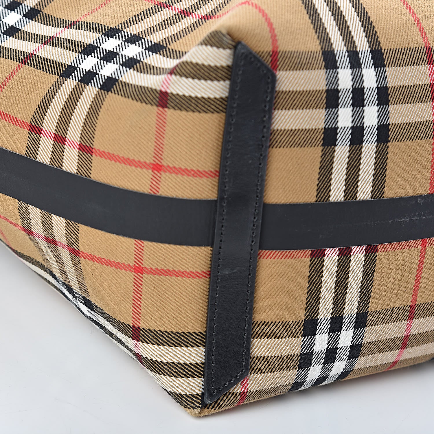 Burberry Vintage Check Medium The Giant Reversible Tote Antique Yellow Bright Red 15 of 18