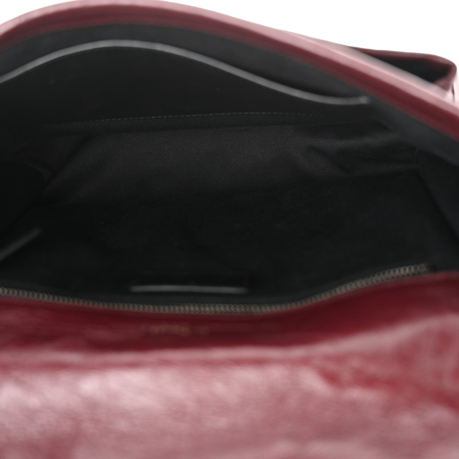 Saint Laurent Crinkled Calfskin Matelasse Monogram Medium Niki Chain Satchel Rouge Legion 5 of 13
