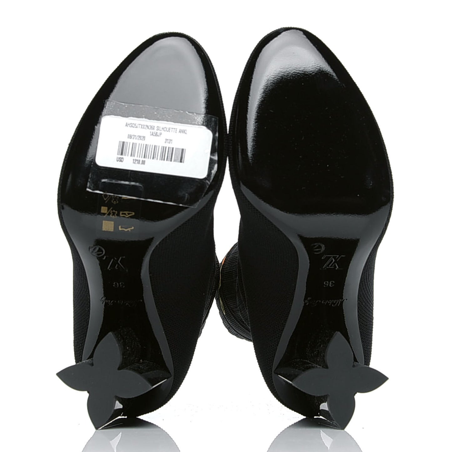 Stretch Fabric New Wave Silhouette Ankle Boots 36 Black