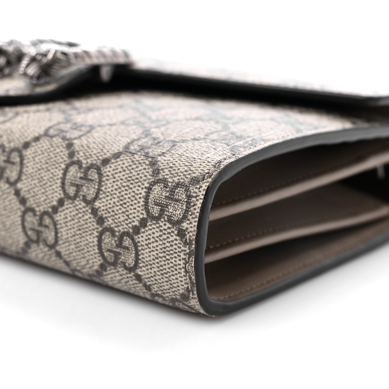 Gucci GG Supreme Monogram Mini Dionysus Chain Wallet Beige Taupe 9 of 9