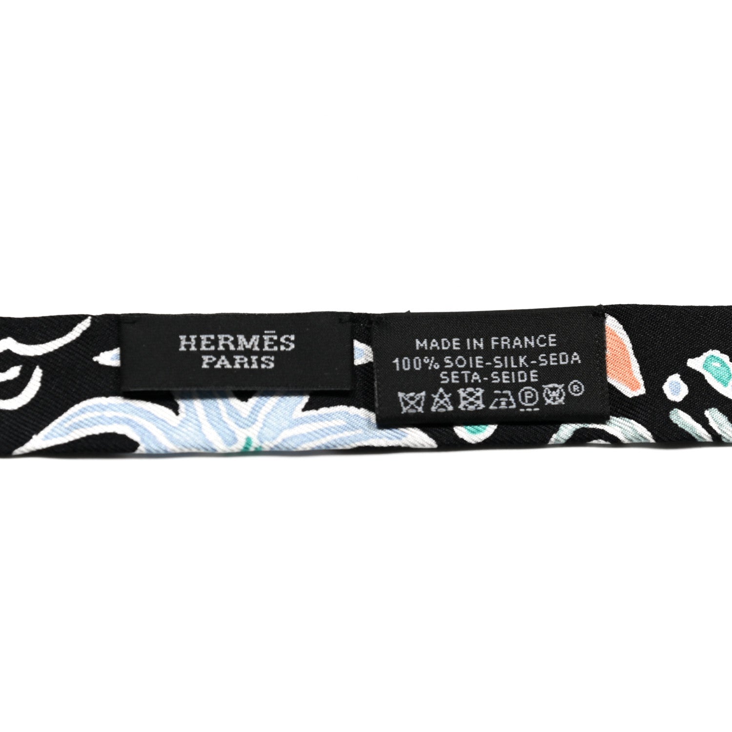 Hermes Silk Isola Di Primavera Doll Twilly Black Vert Rose 4 of 4