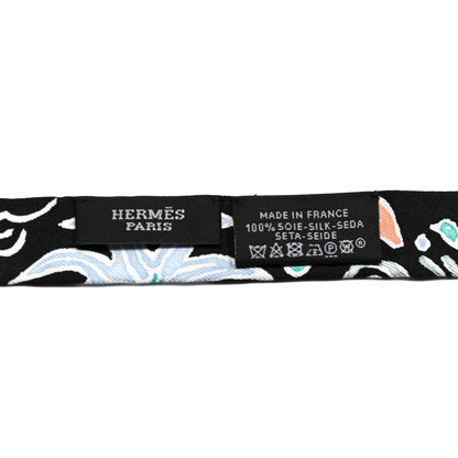 Hermes Silk Isola Di Primavera Doll Twilly Black Vert Rose 4 of 4