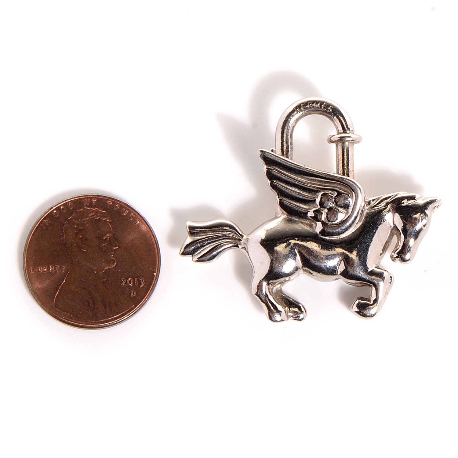Hermes Pegasus Cadena Lock Palladium 2 of 4