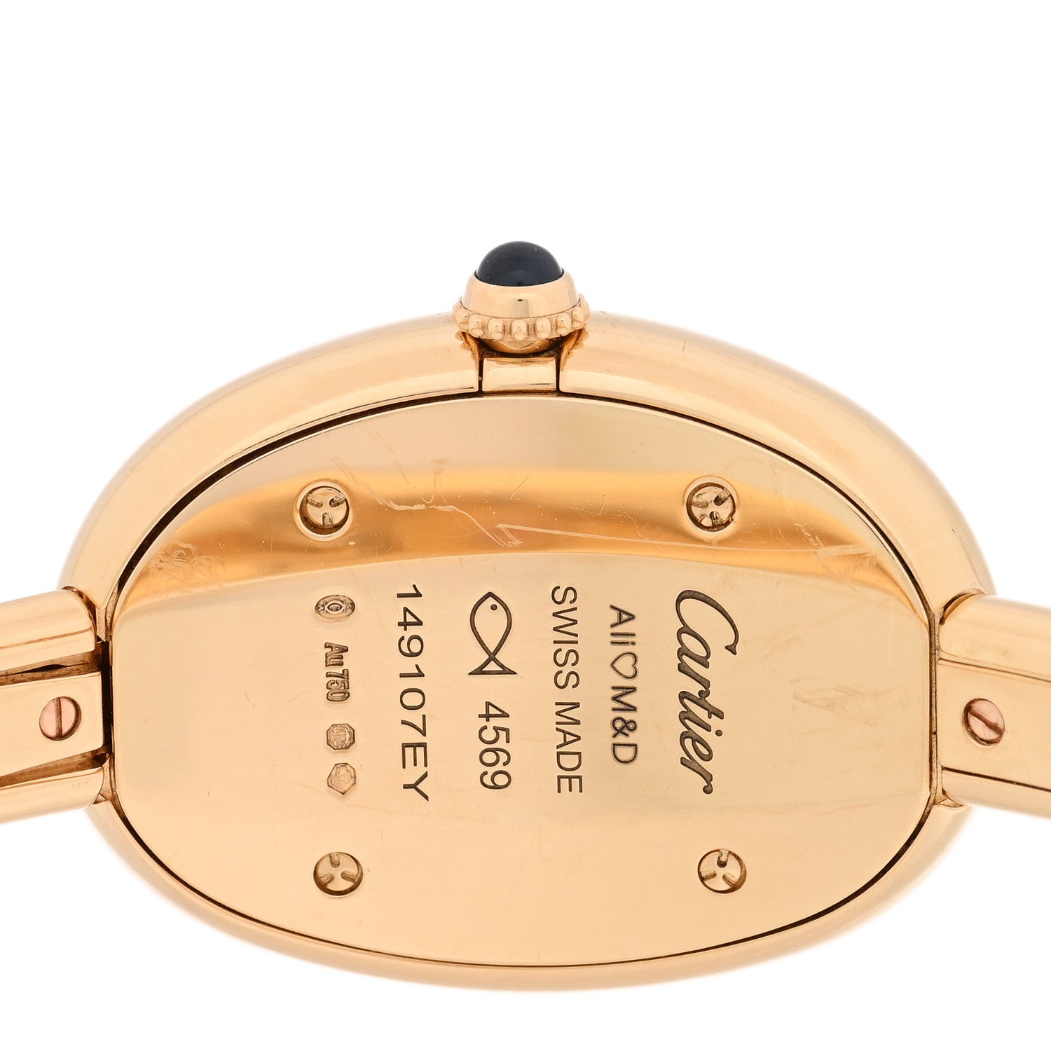 Cartier 18K Yellow Gold 23mm Baignoire Quartz Watch 4 of 4