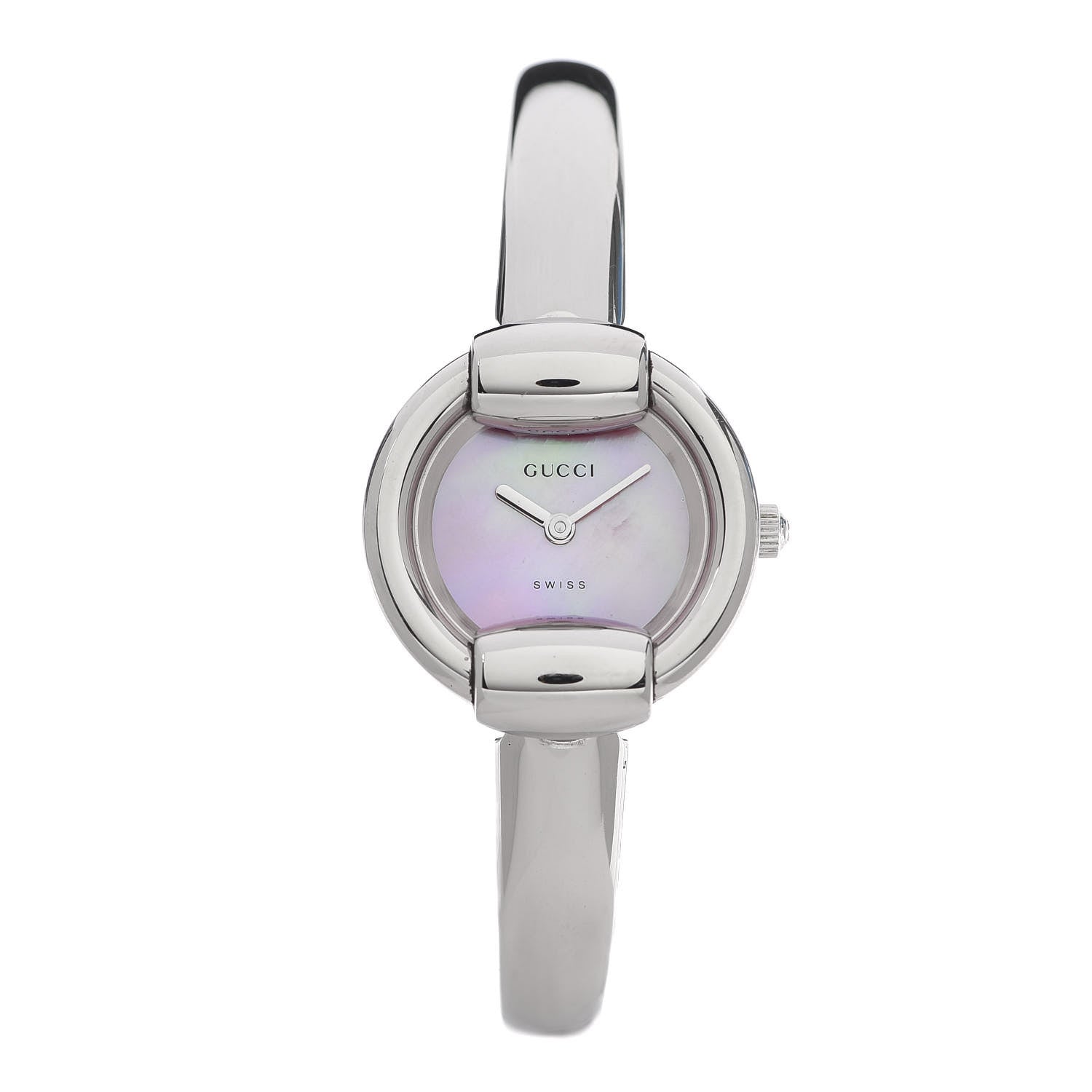 Gucci Stainless Steel Pink Mother of Pearl 25mm 1400L Quartz Watch 1 of 6