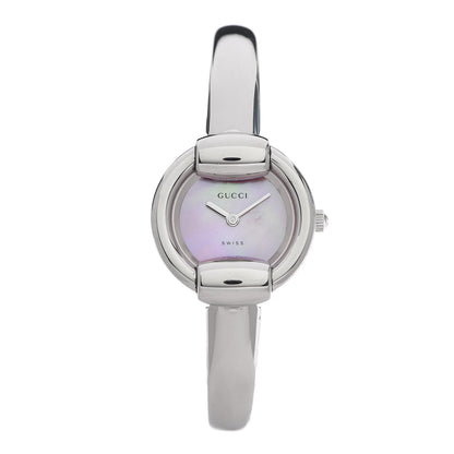 Gucci Stainless Steel Pink Mother of Pearl 25mm 1400L Quartz Watch 1 of 6
