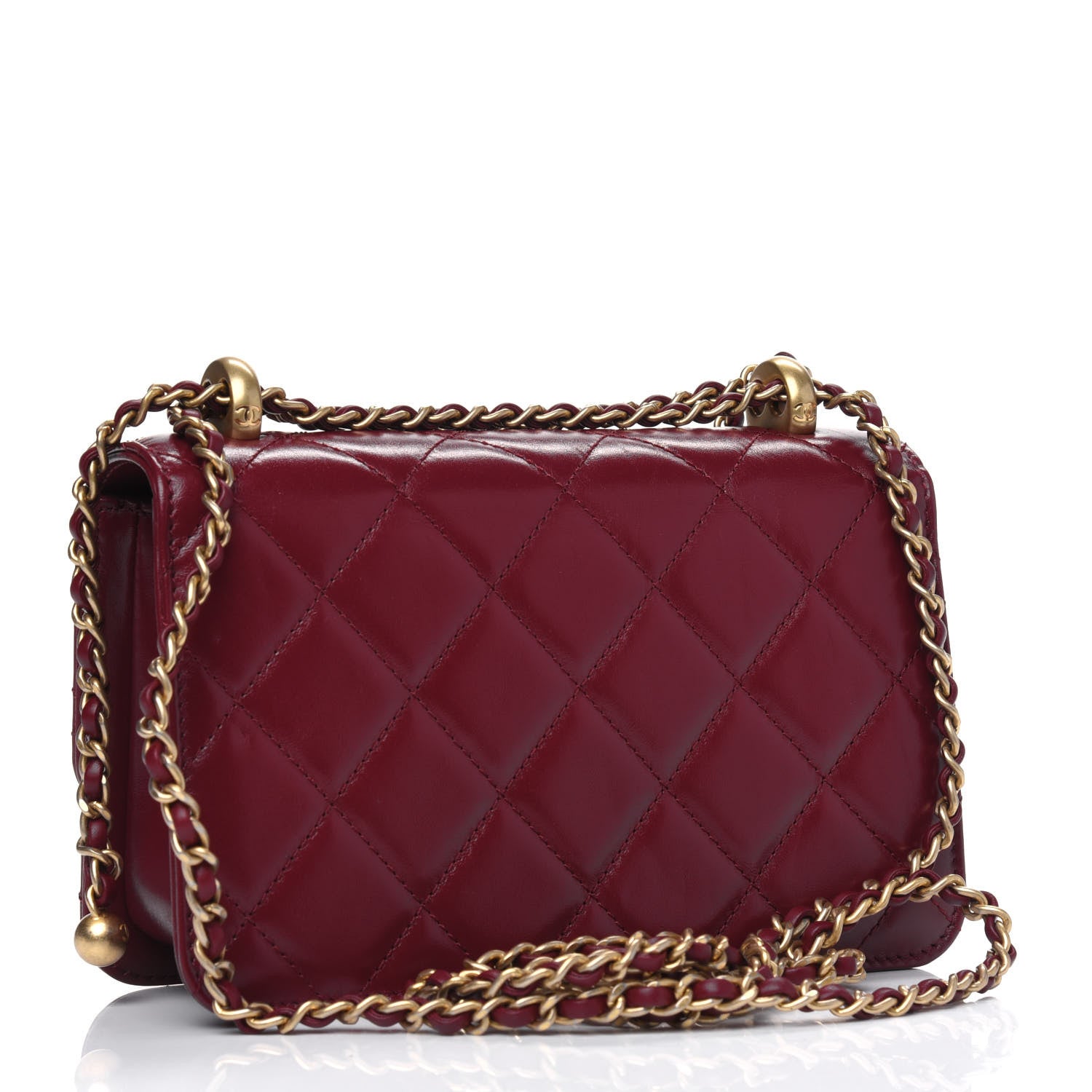 Chanel Calfskin Quilted Mini Perfect Fit Flap Burgundy 2 of 5