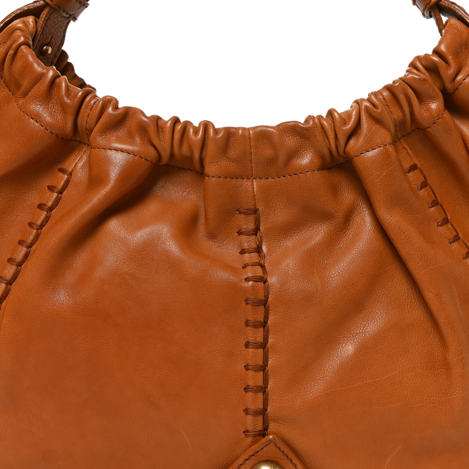 Saint Laurent Calfskin Vincennes Mombasa Hobo Tan 9 of 11