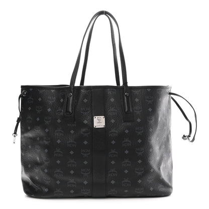 MCM Visetos Large Liz Reversible Shopper Tote Black 1 of 14