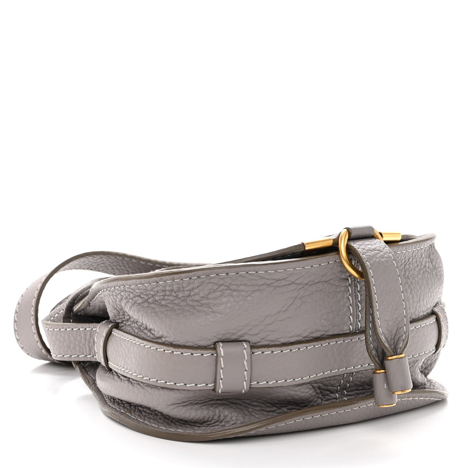 Chloe Calfskin Mini Marcie Round Crossbody Bag Cashmere Grey 4 of 10