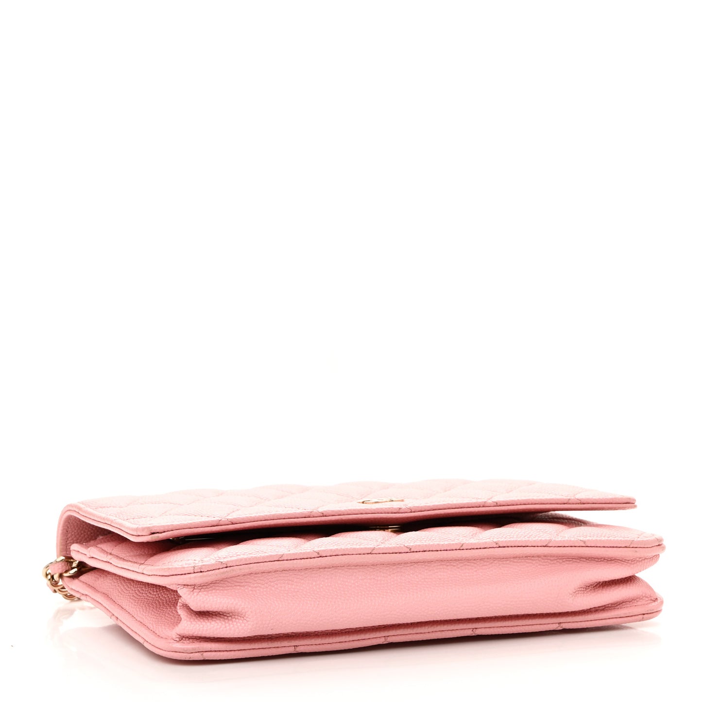 Caviar Quilted Wallet on Chain WOC Light Pink