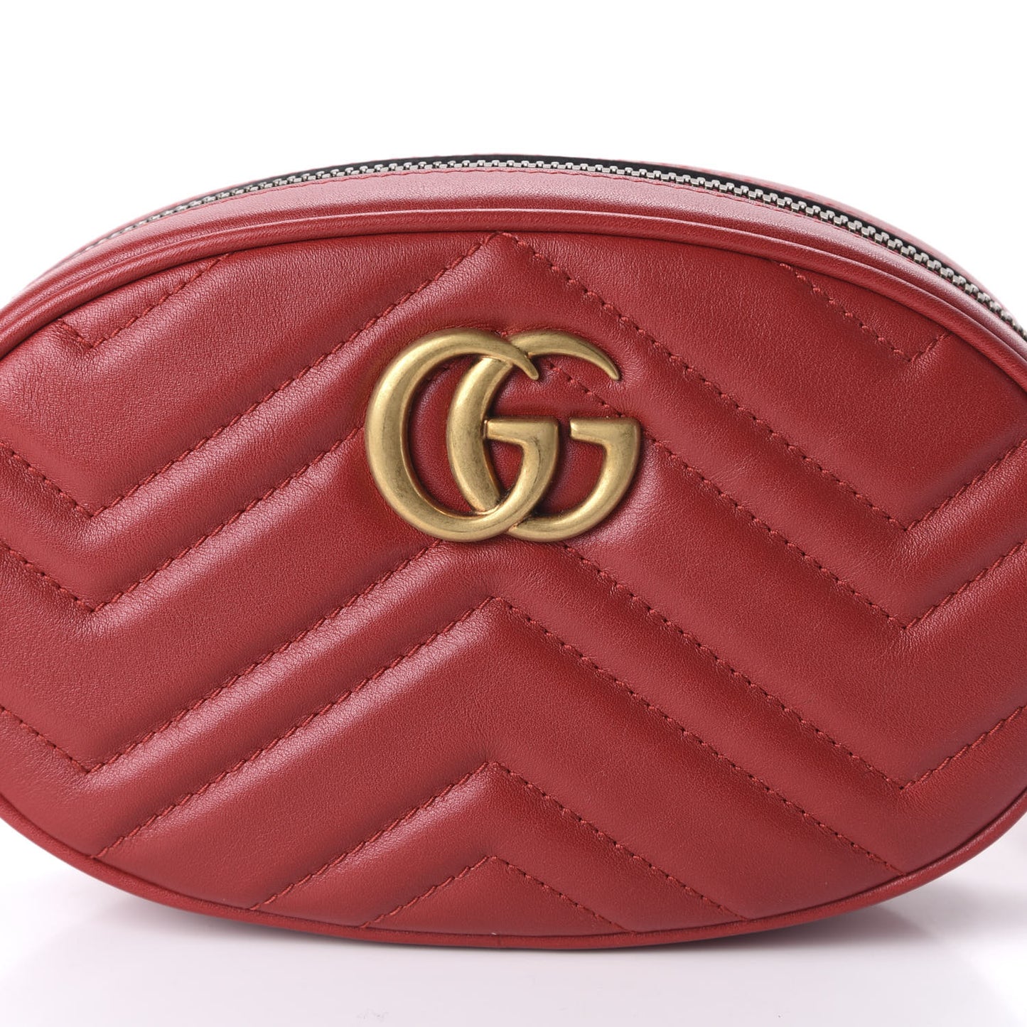 Calfskin Matelasse GG Marmont Belt Bag 75 30 Hibiscus Red