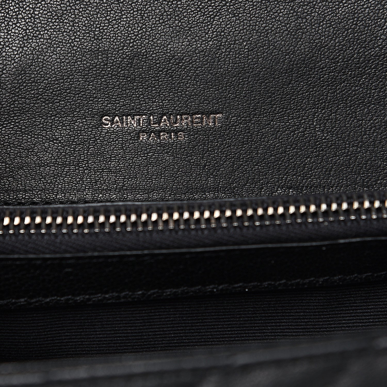 Saint Laurent Sheepskin Matelasse Chevron Monogram Medium College Bag Black 5 of 8