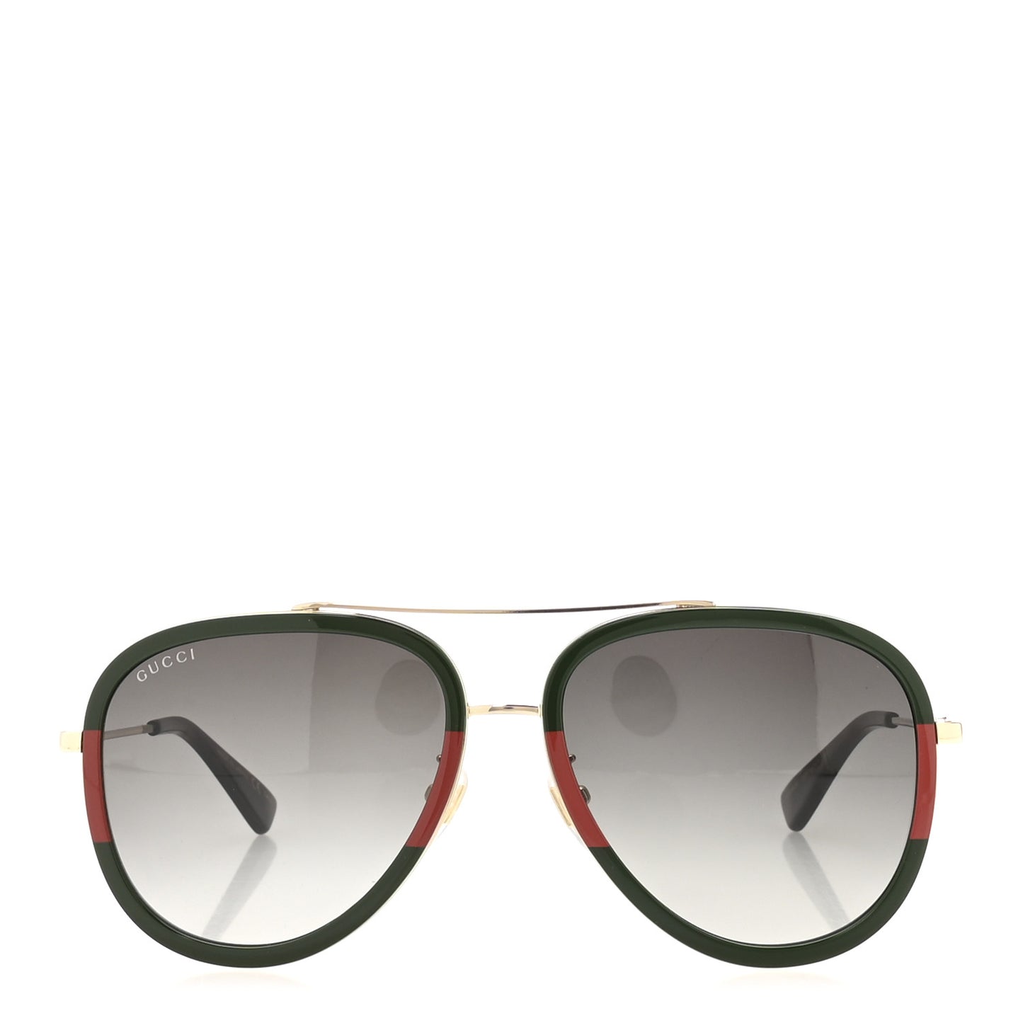 Metal Web Aviator Sunglasses GG0062S Green Red