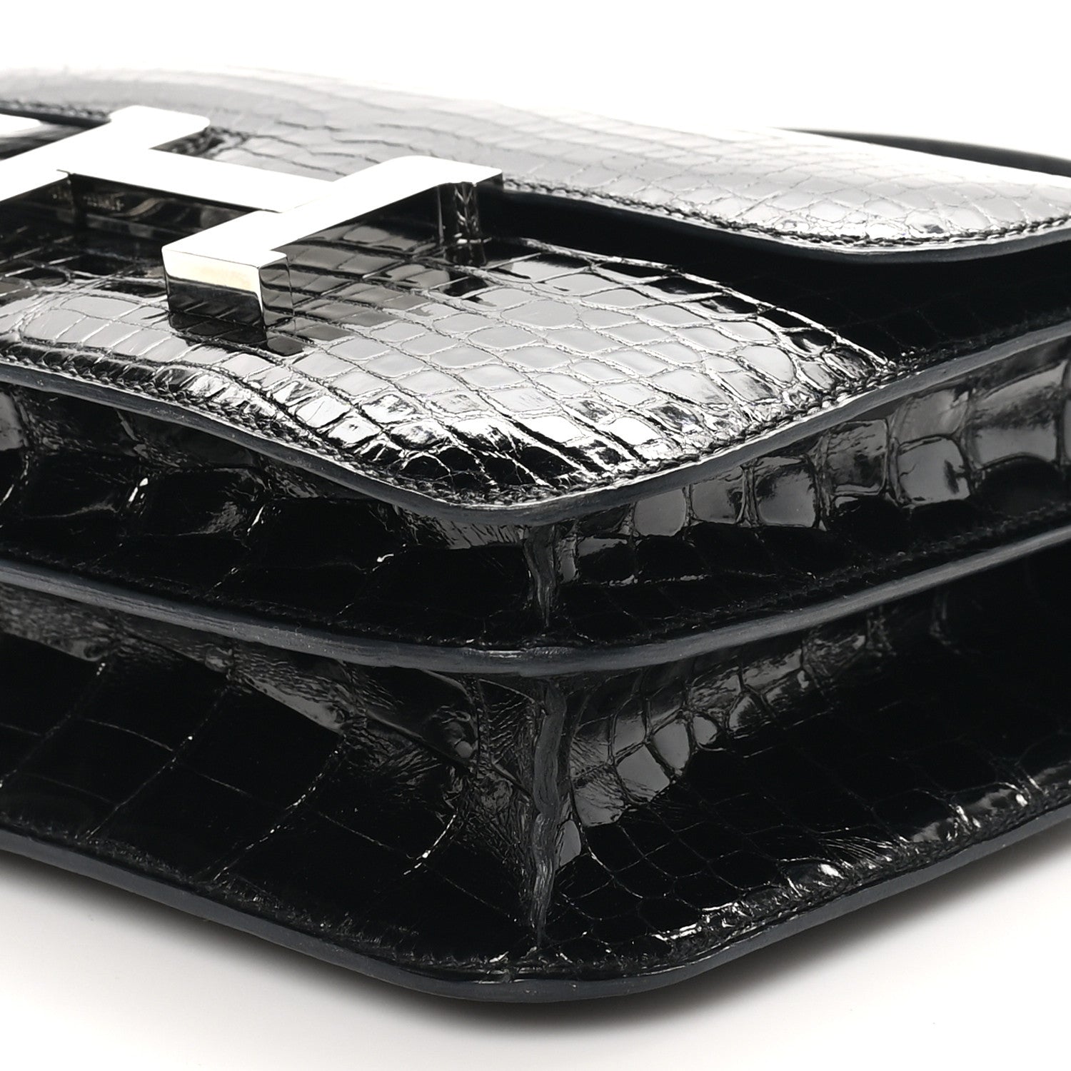 Hermes Shiny Alligator Constance 18 Black 10 of 10
