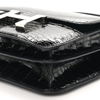 Hermes Shiny Alligator Constance 18 Black 10 of 10