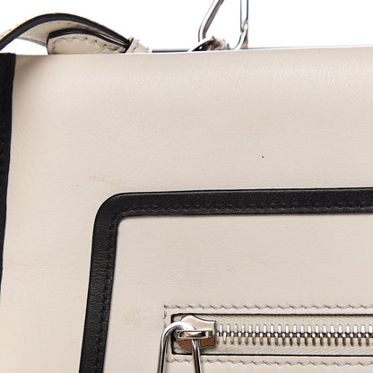 Fendi Vitello Century Opaco F is Fendi Bi-Color Small Runaway Satchel White Ice Black 6 of 12