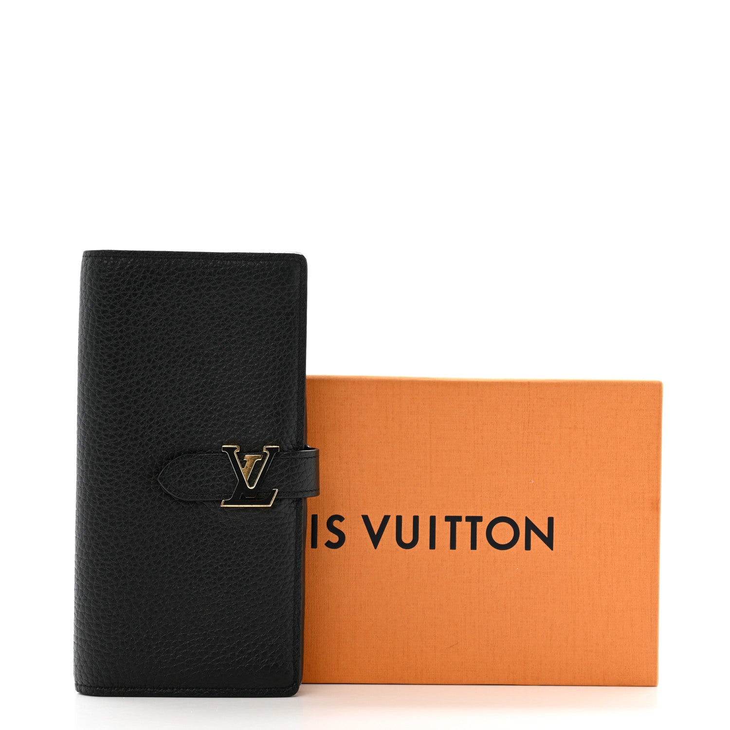 Louis Vuitton 長財布【No275】 Louis Vuitton Taurillon LV Vertical Capucines Wallet Black Arizona