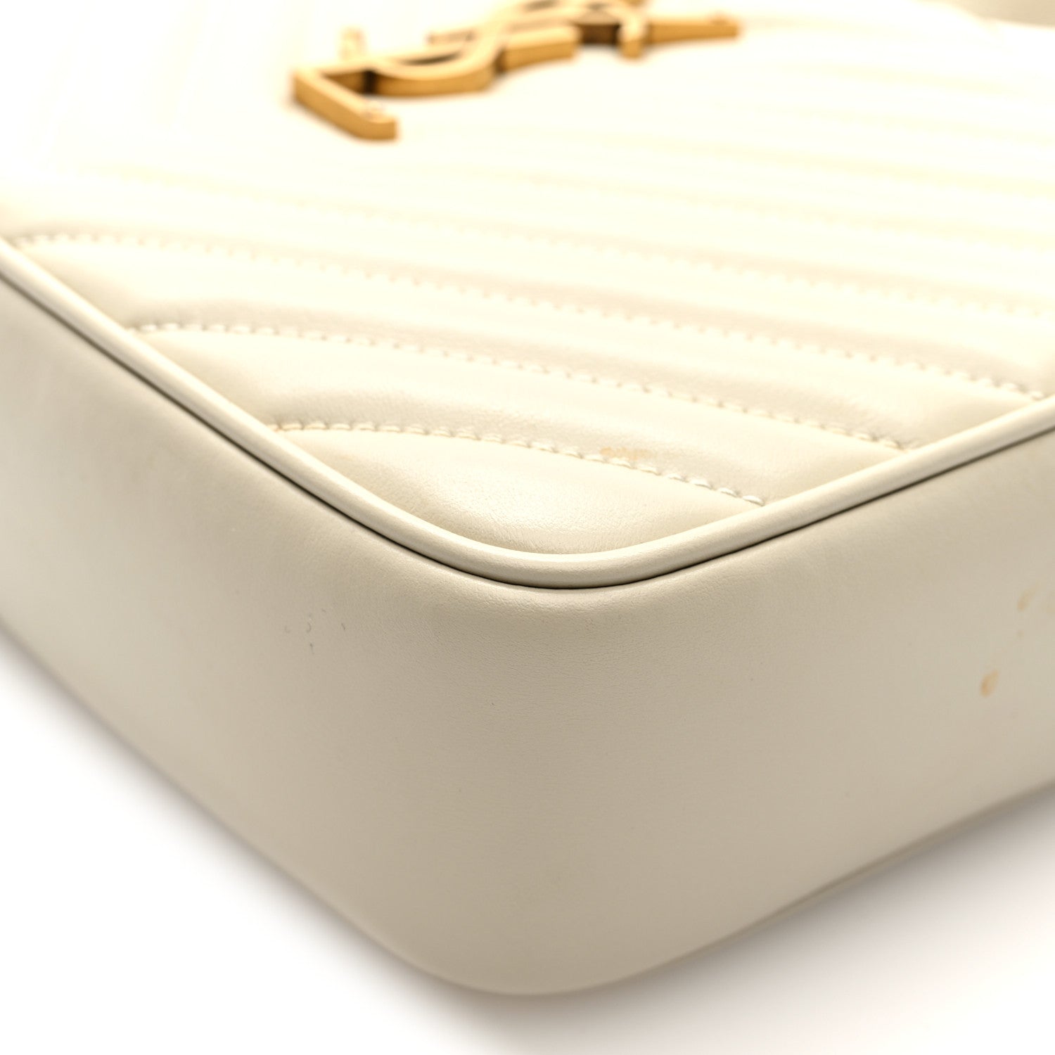 Saint Laurent Calfskin Matelasse Monogram Lou Camera Bag Crema Soft 10 of 10