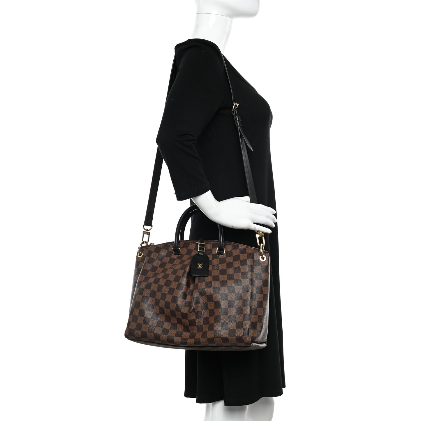 Damier Ebene Odeon Tote MM Black