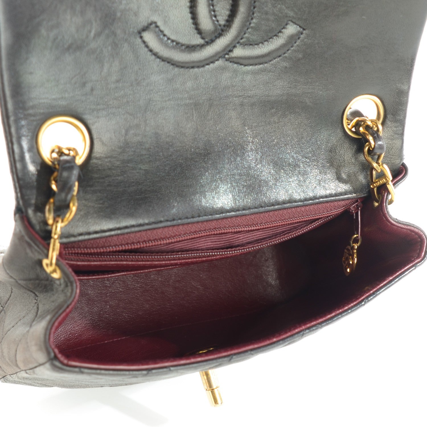 Chanel Lambskin Quilted Mini Square Flap Brown 11 of 11