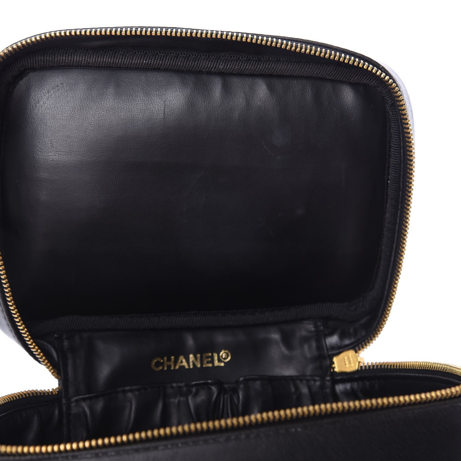 Chanel Lambskin Vanity Cosmetic Case Black 5 of 8