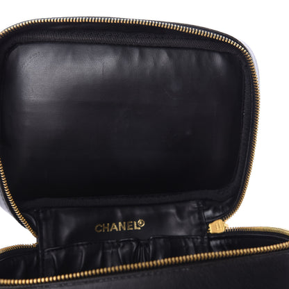 Chanel Lambskin Vanity Cosmetic Case Black 5 of 8