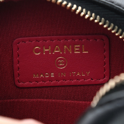 Chanel Lambskin Quilted Chanel 19 Round Clutch With Chain Black 6 of 11