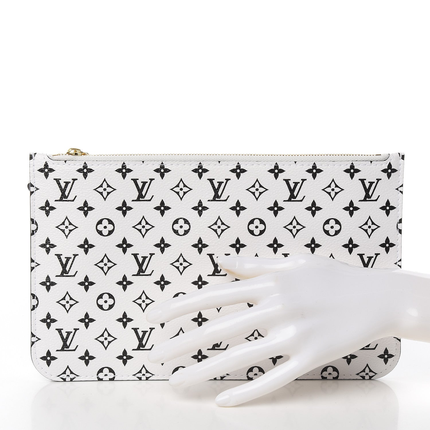 Louis Vuitton Monogram Giant Neverfull MM GM Pochette White 2 of 7