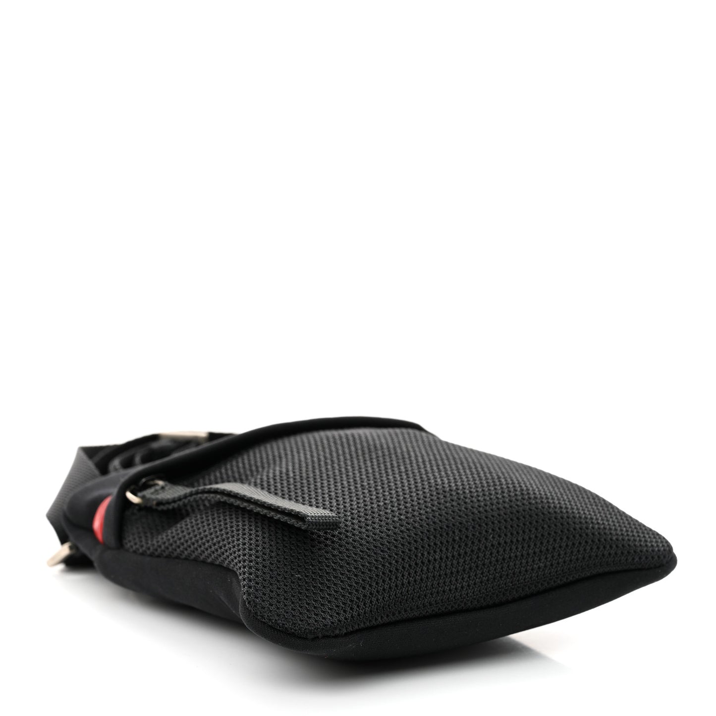 Neoprene Mesh Sport Small Flat Messenger Bag Black