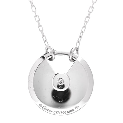 Cartier 18K White Gold Diamond SM Amulette de Cartier Pendant Necklace 4 of 4