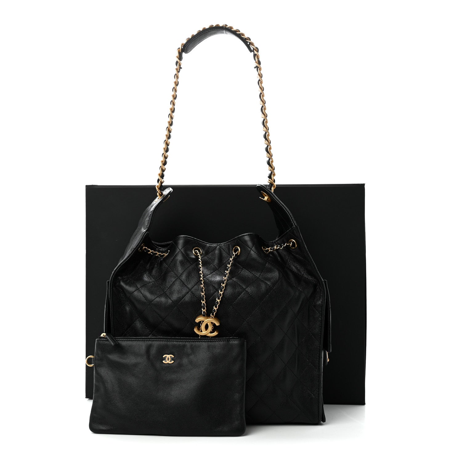 Chanel Caviar Quilted Medium Chanel 25 Handbag Black 12 of 12