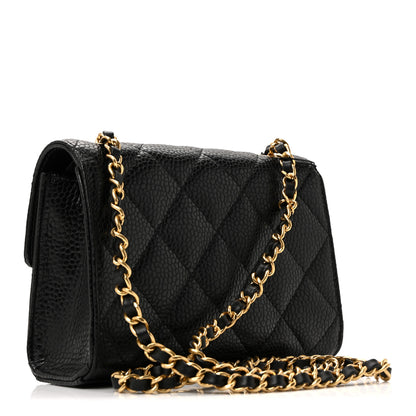 Chanel Grained Calfskin Quilted Cruise Mini Flap Black 7 of 31